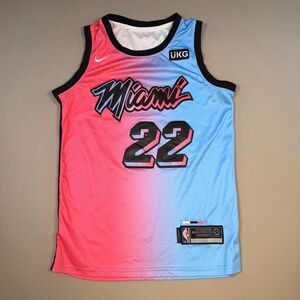 Nike Jimmy Butler Miami Heat Vicewave Size  44 Men's Jersey Pink & Blue EUC
